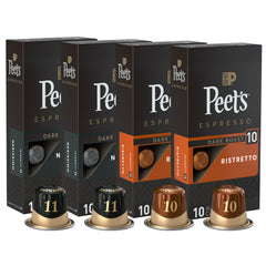 Peet's Coffee ristretto pack front view, ideal for a concentrated espresso experience