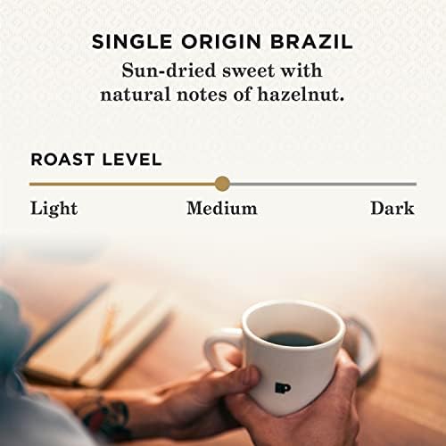 Steaming cup of Peet's Coffee highlighting inviting aroma and medium roast balance