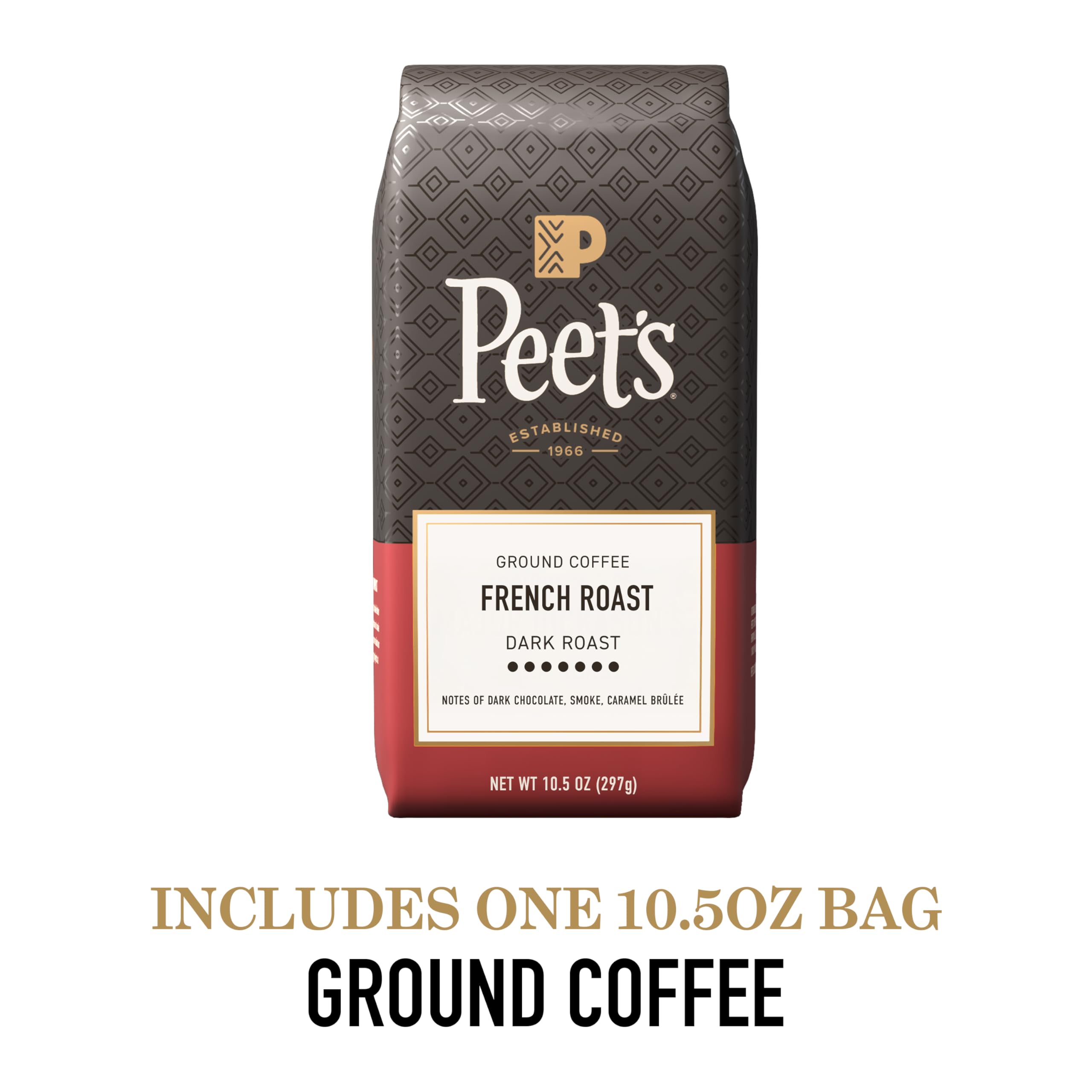 Peet's Coffee steaming cup illustrates bold aroma in morning ritual.