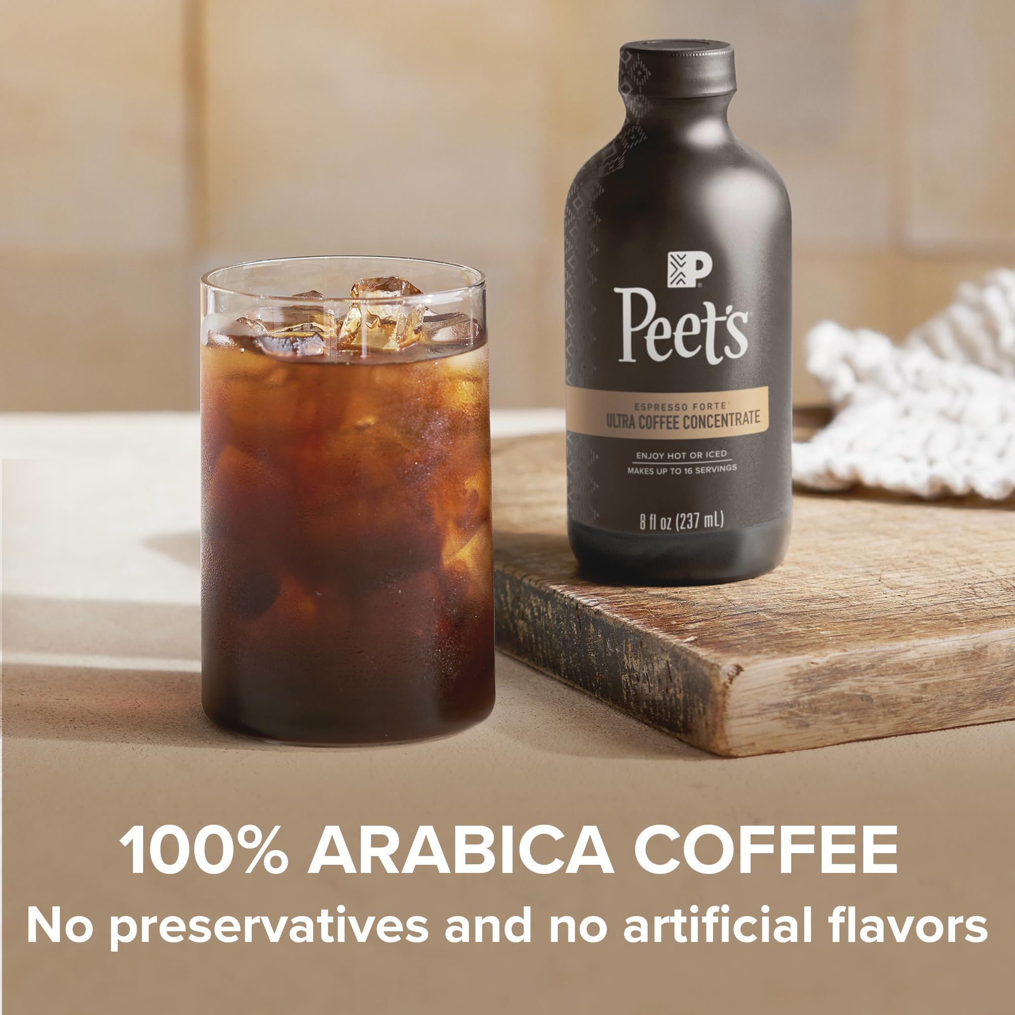 Slow-brew extraction noted in Peet's Ultra Coffee Concentrate for smooth taste