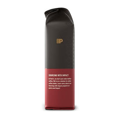Aroma-rich image of Peet's Major Dickason's dark roast coffee steaming