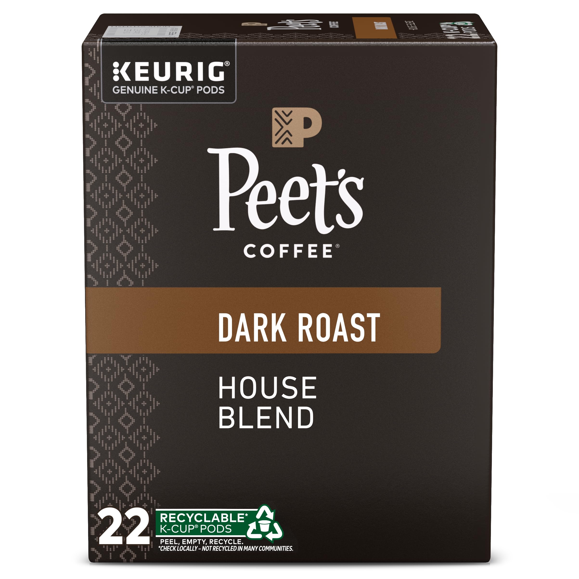 Peet's House Blend dark roast pods for quick mornings with bold flavor.