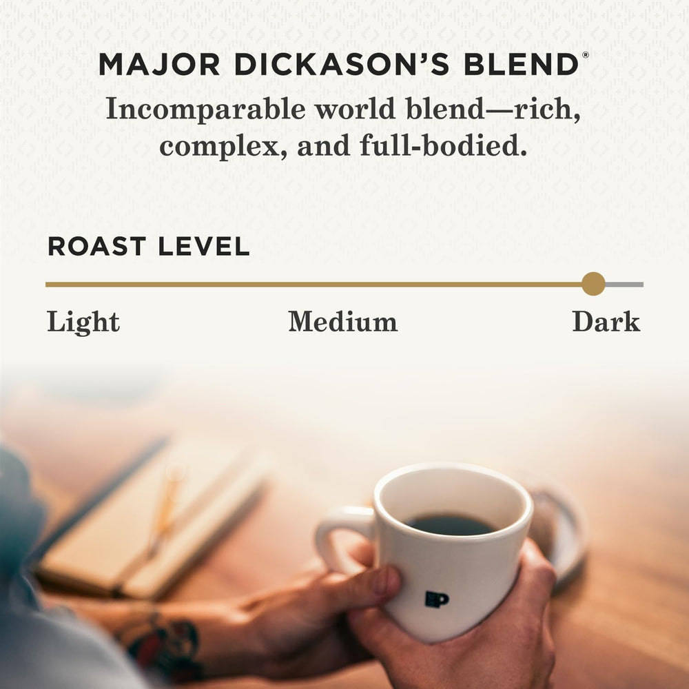 Peet's K-Cup pod close-up emphasizing the pod design for convenient single-serve use.