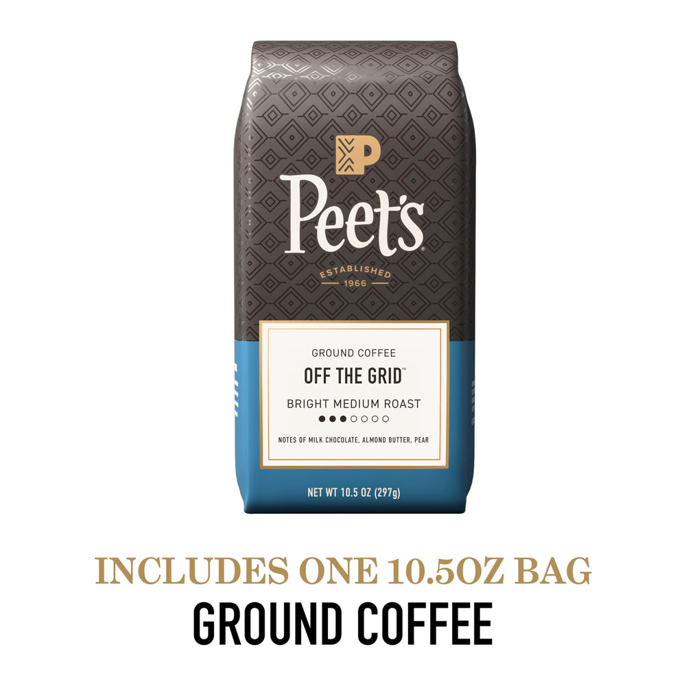 Chemex pour-over setup with Peet's Off the Grid.