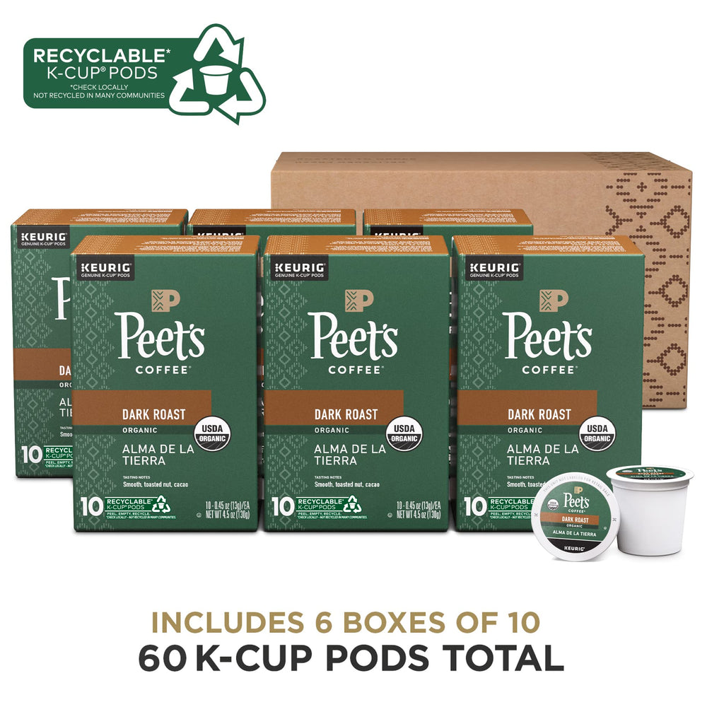 Peet's Organic Alma de la Tierra pod in hand for quick caffeine