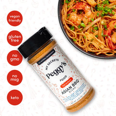 Peggy's marinade on stir-fried vegetables adds savory aroma