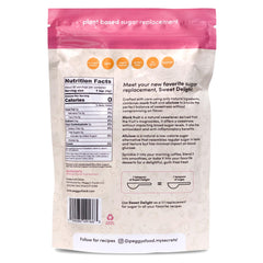 Peggy's Monk Fruit Allulose Sweetener dissolving in coffee for smooth, sugar-free flavor
