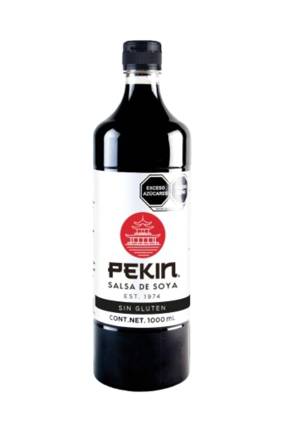 Pekin Soy Sauce classic bottle pour, delivering rich savory flavor to stir-fries.