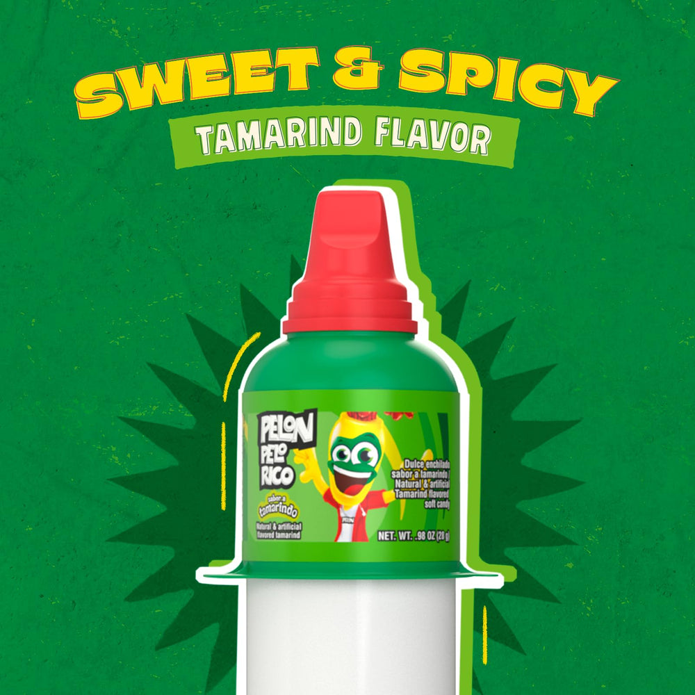 Pelon Pelo Rico party-favor shot suggests colorful, interactive candy experience.