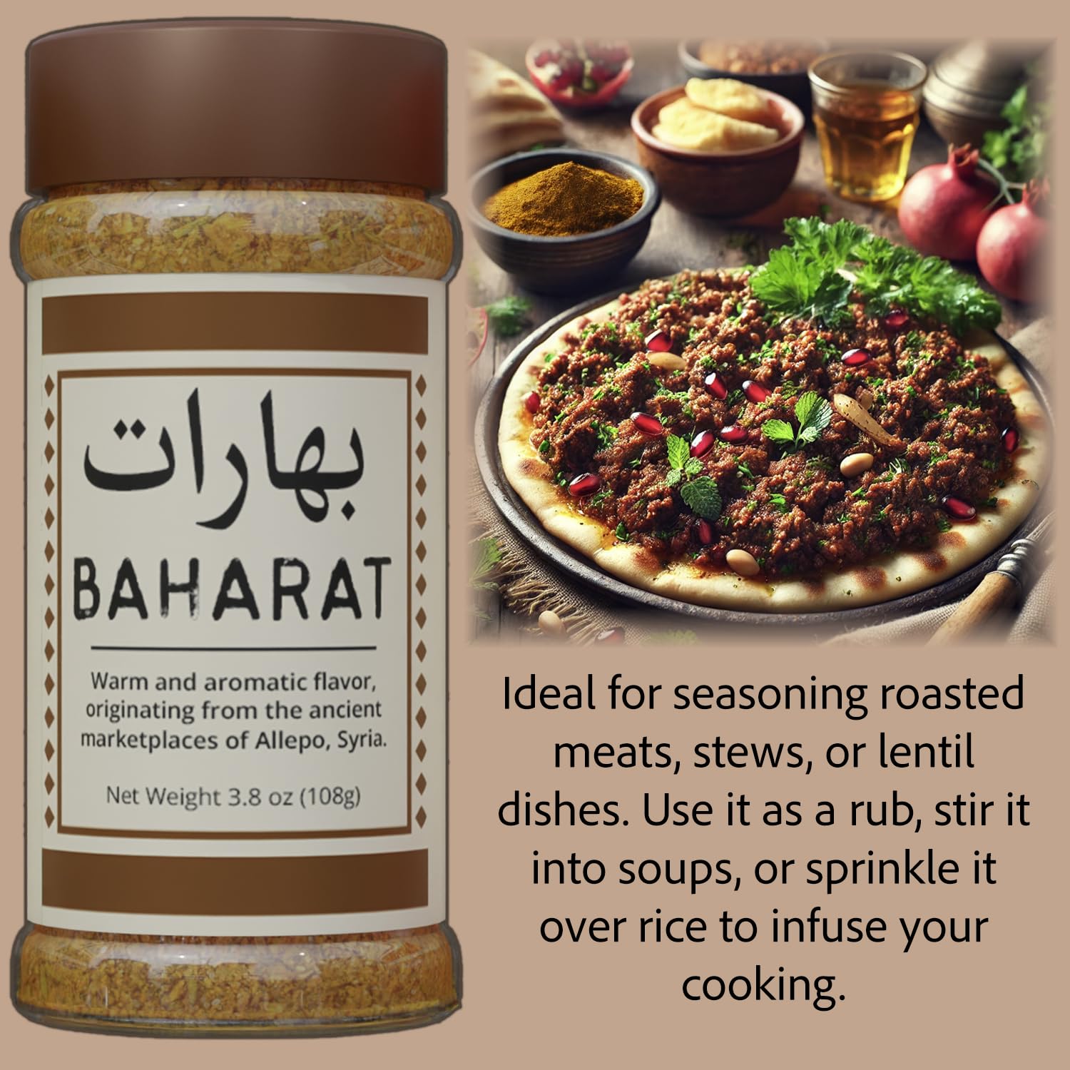 Pelto Za'atar tin highlighting subtle tanginess in breads and salads