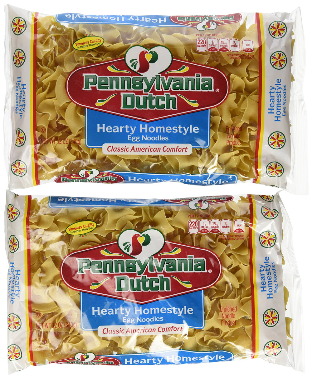 Pennsylvania Dutch Hearty Homestyle Egg Noodles two-pack display for quick weeknight meals