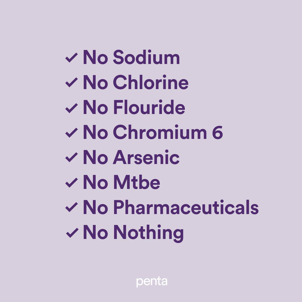 Penta Bottle label close-up highlighting oxygen-infused hydration claim.
