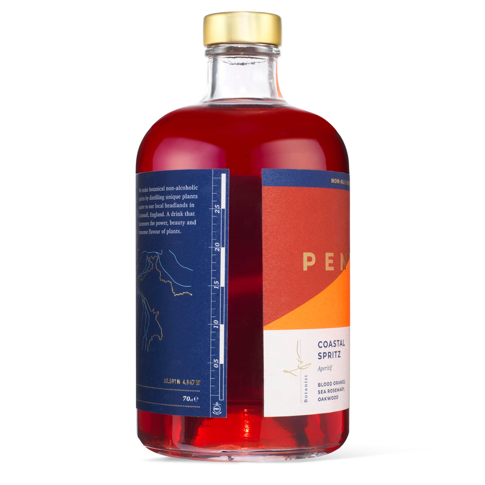 No added sugar claim on Pentire Coastal Spritz label.
