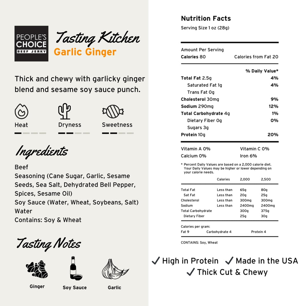 People's Choice Beef Jerky close-up shows tender, meaty texture for a satisfying chew.