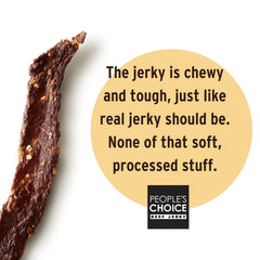 People's Choice Beef Jerky serving with 15g protein supports active days.