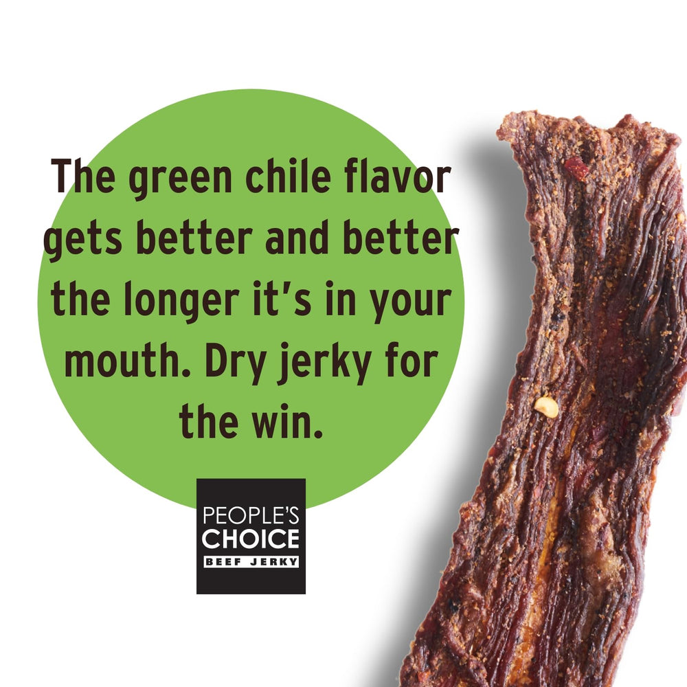 People's Choice Beef Jerky thick sliced air-dried bites show steak-like texture