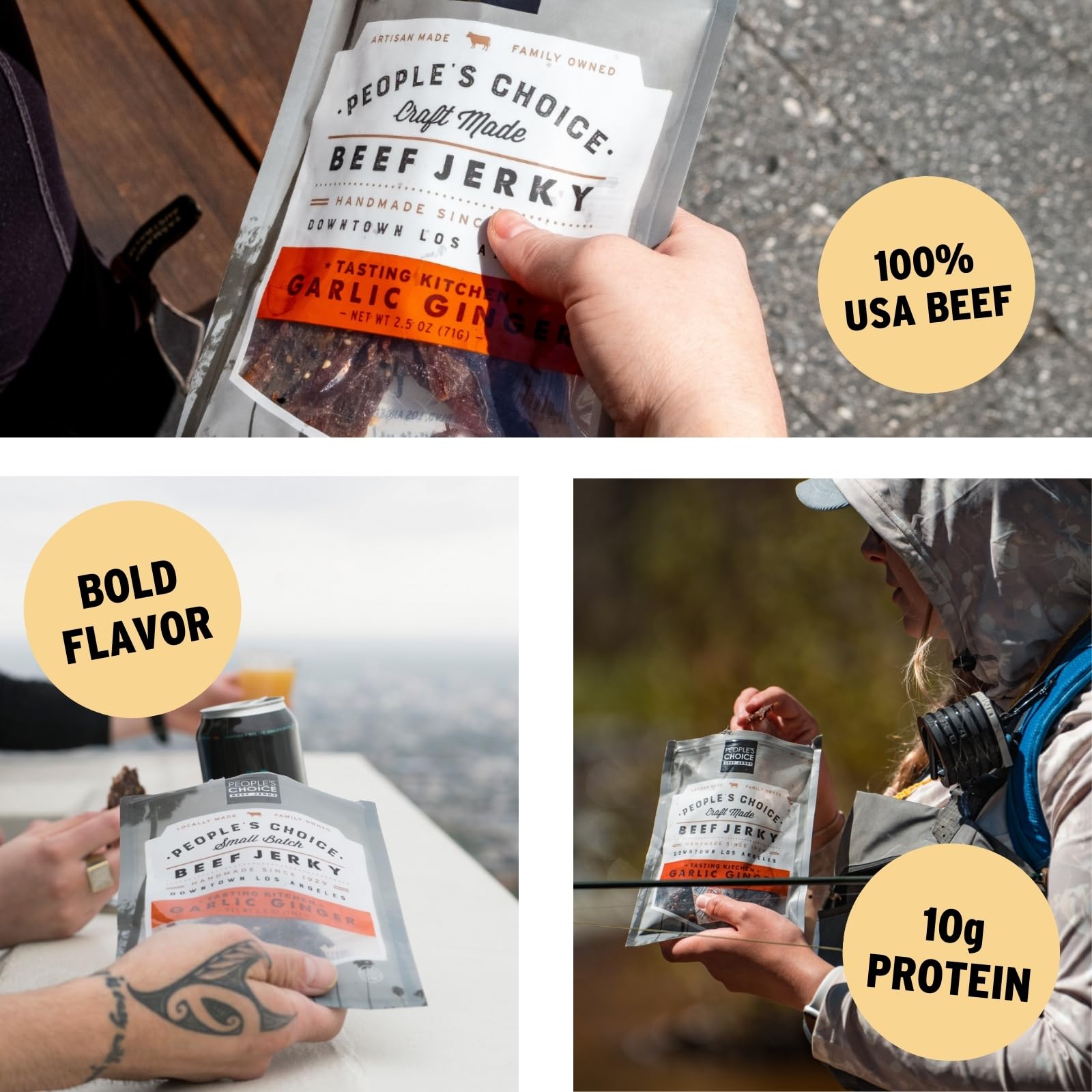 People's Choice Beef Jerky is USA-made by a fourth-generation family business with simple ingredients.