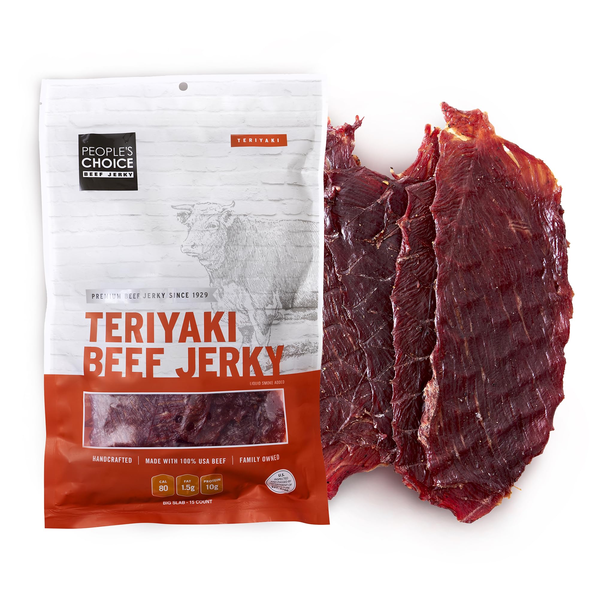People's Choice Teriyaki thin-sliced whole-muscle beef, ideal for quick savory snacking