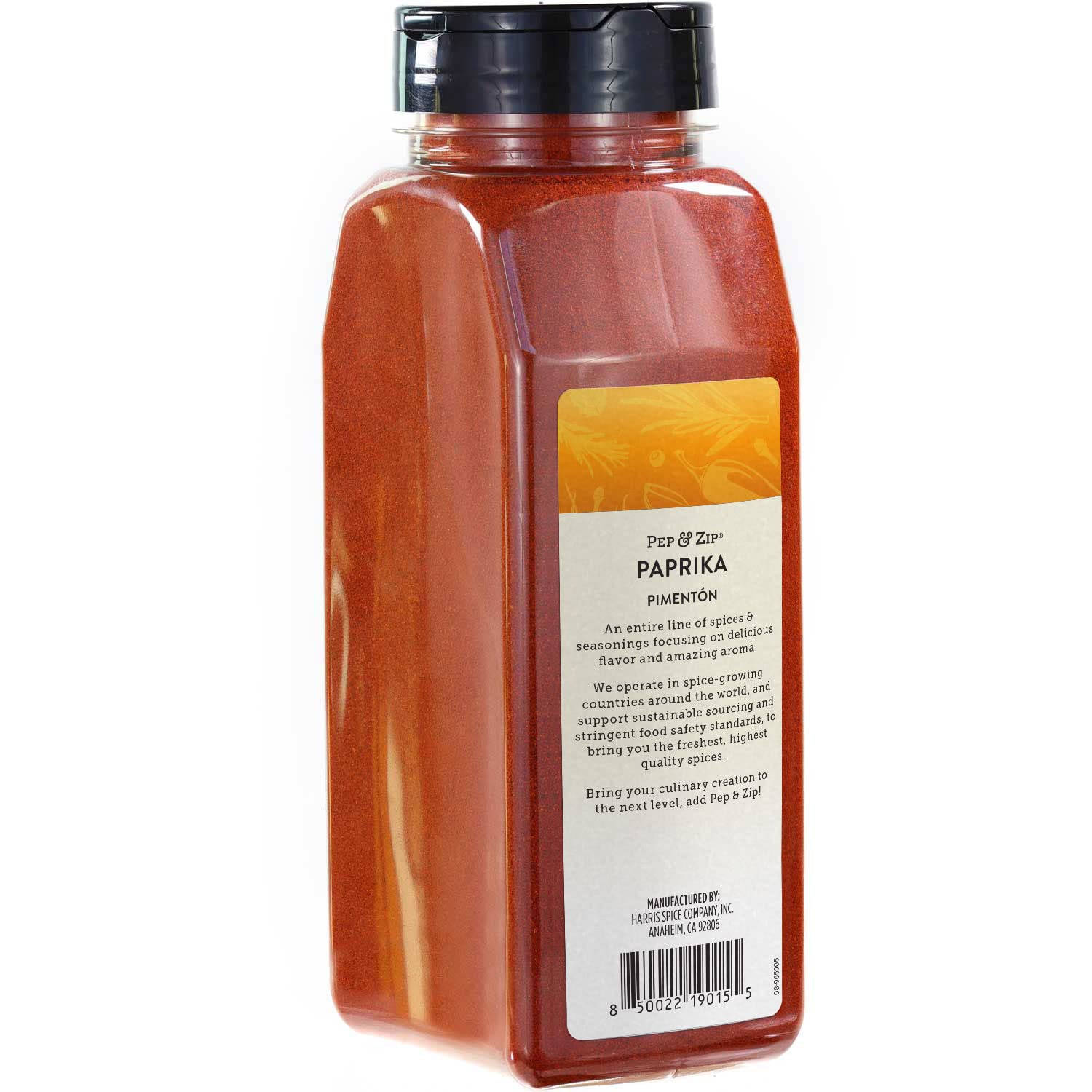 Pep and Zip ground sweet paprika close-up shows vibrant red powder texture