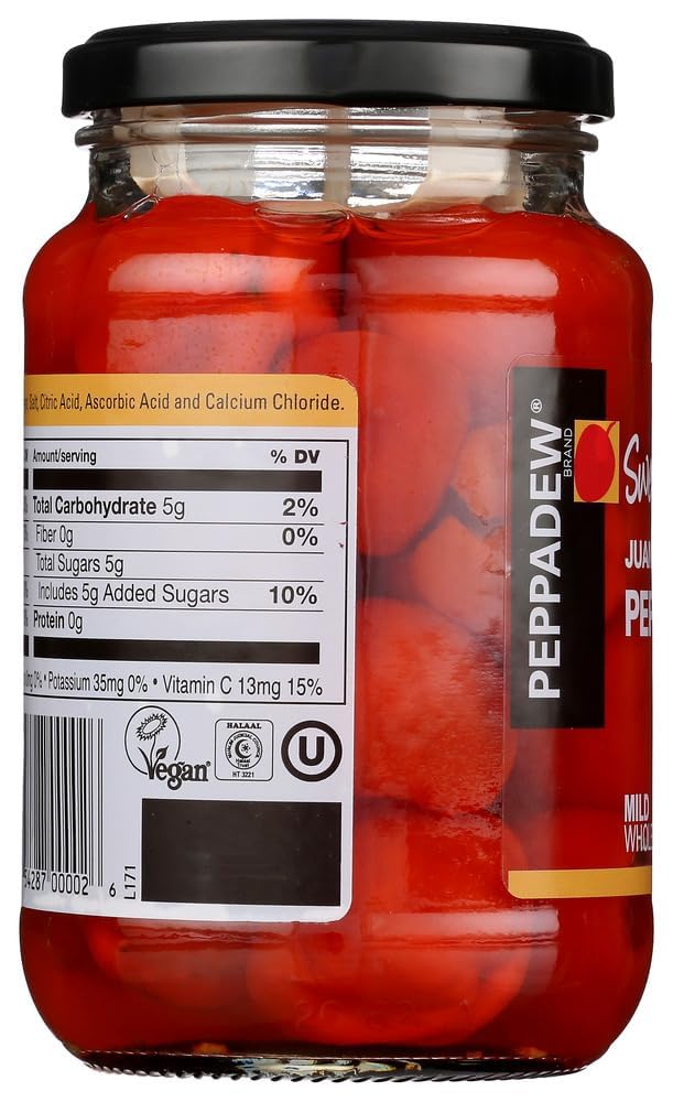 Peppadew Piquant Mild peppers on pizza add color and gentle heat.