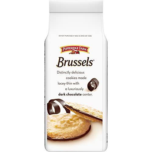 Pepperidge Farm Brussels Dark Chocolate Lace Cookies on milk, perfect dunk moment.