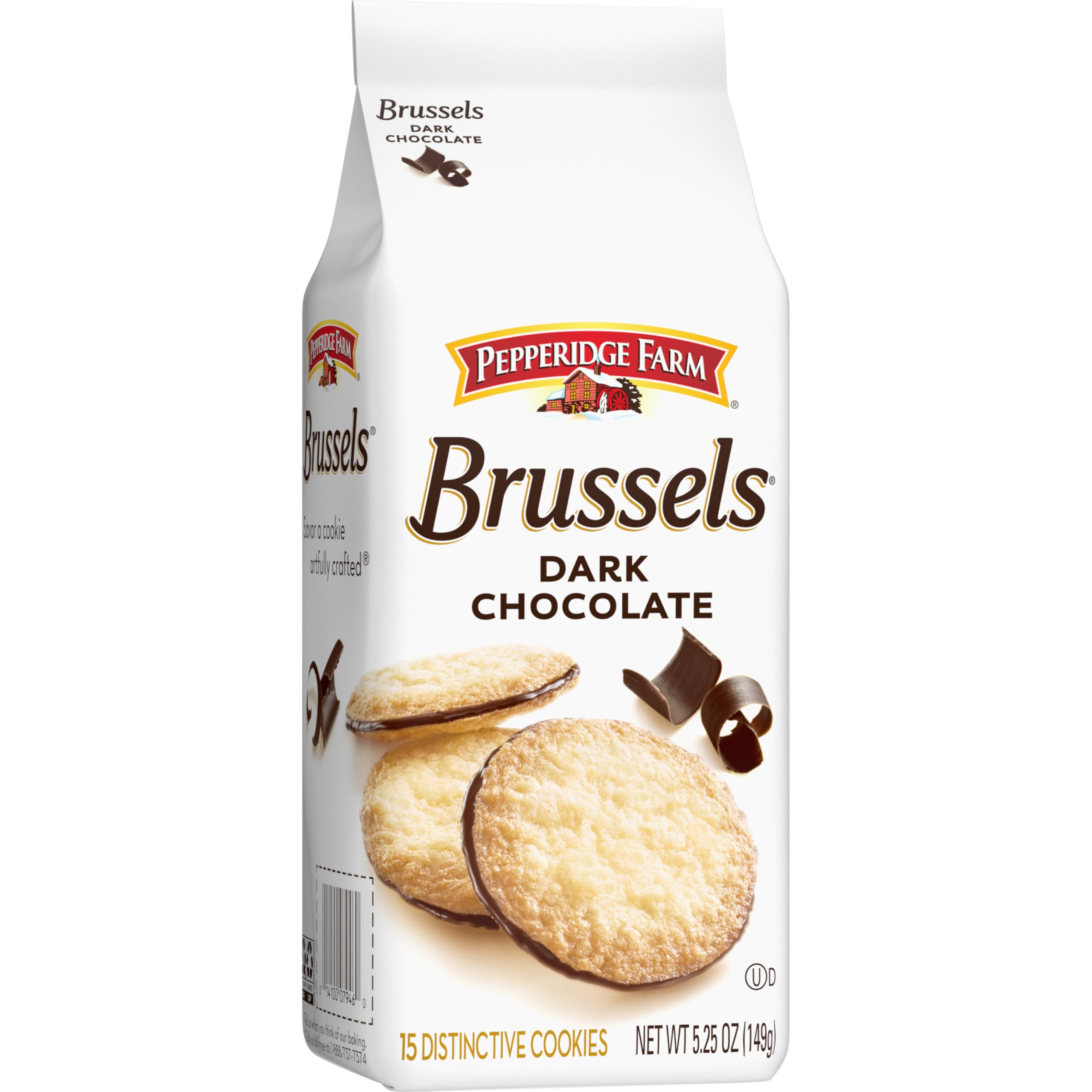 Pepperidge Farm Brussels Dark Chocolate Lace Cookies on a serving tray.
