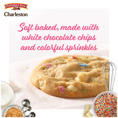 Charleston Birthday Cake Cookies on a serving plate for dessert presentation.