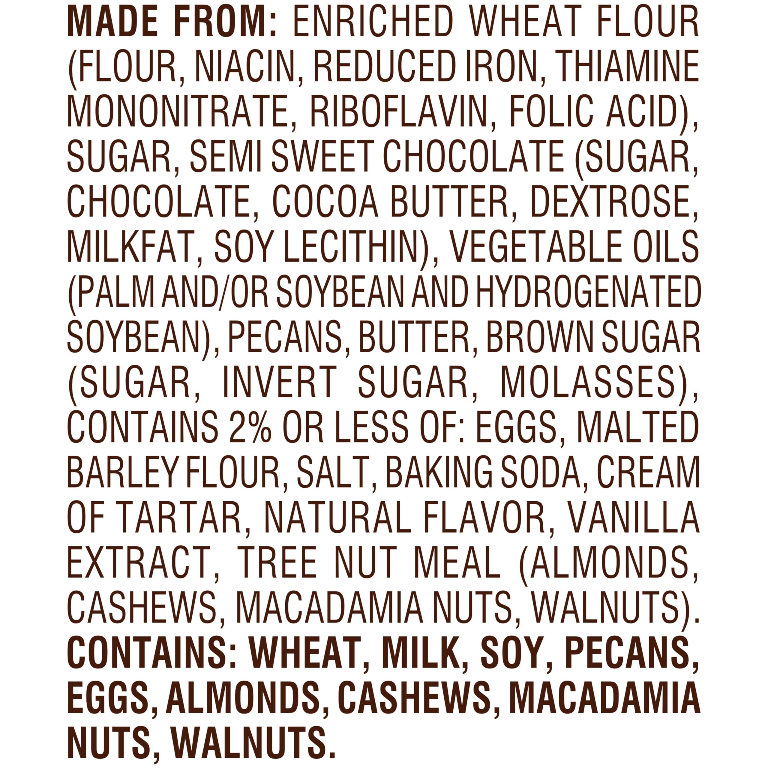 Close-up of Pepperidge Farm ingredients label emphasizing quality sourcing