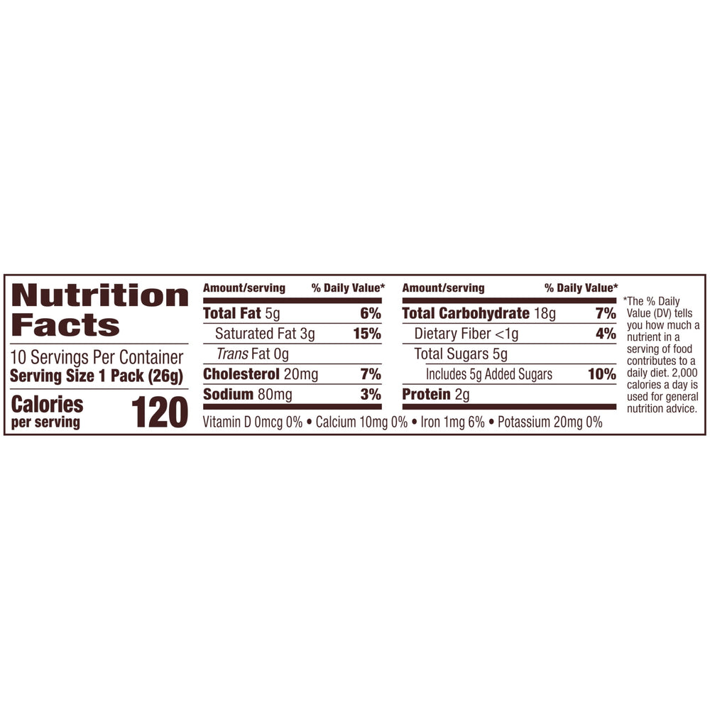 Pepperidge Farm Chessmen three-cookie-per-pack image for portable snacks.