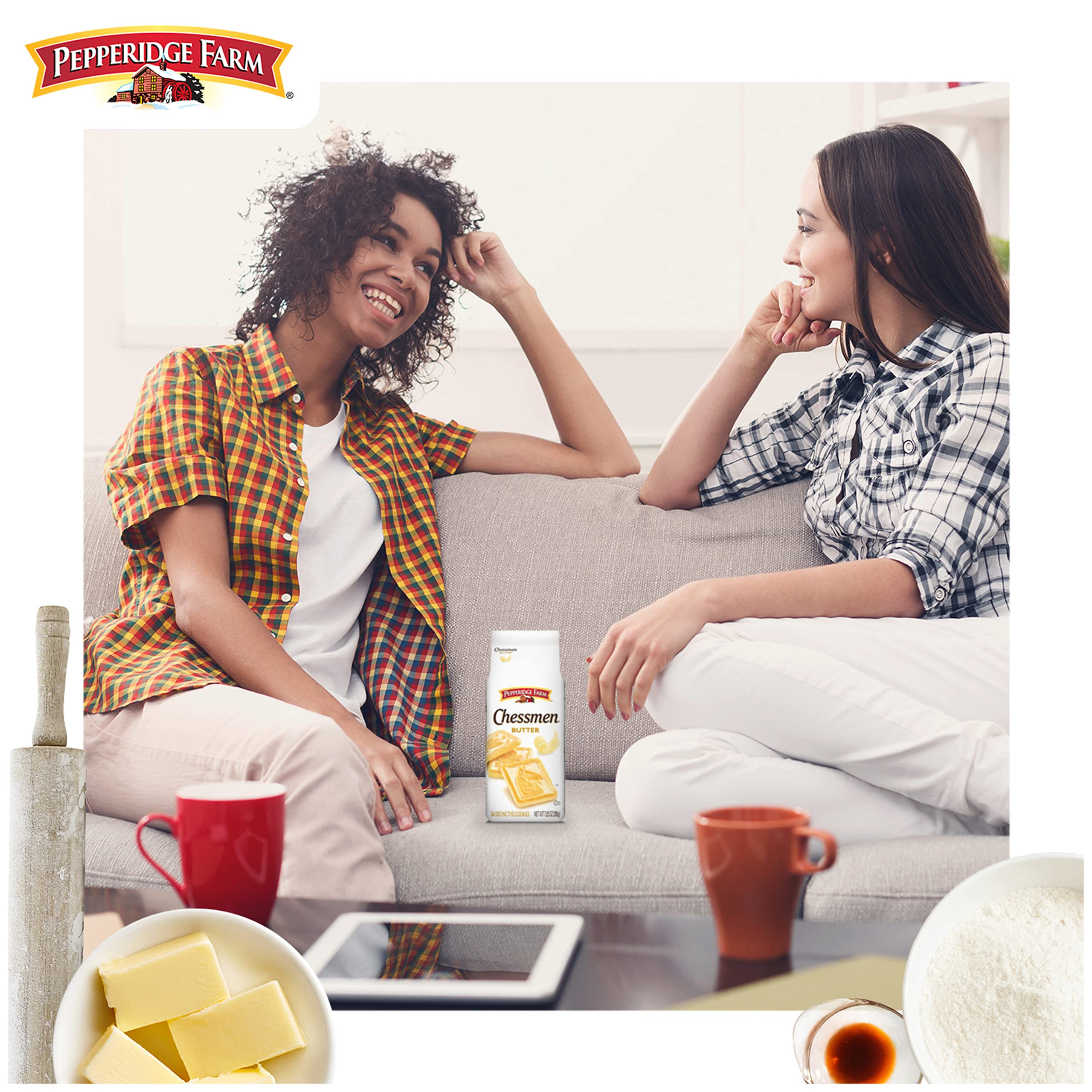 Pepperidge Farm Chessmen Butter Cookies in a 7.25-ounce bag ready for gifting.