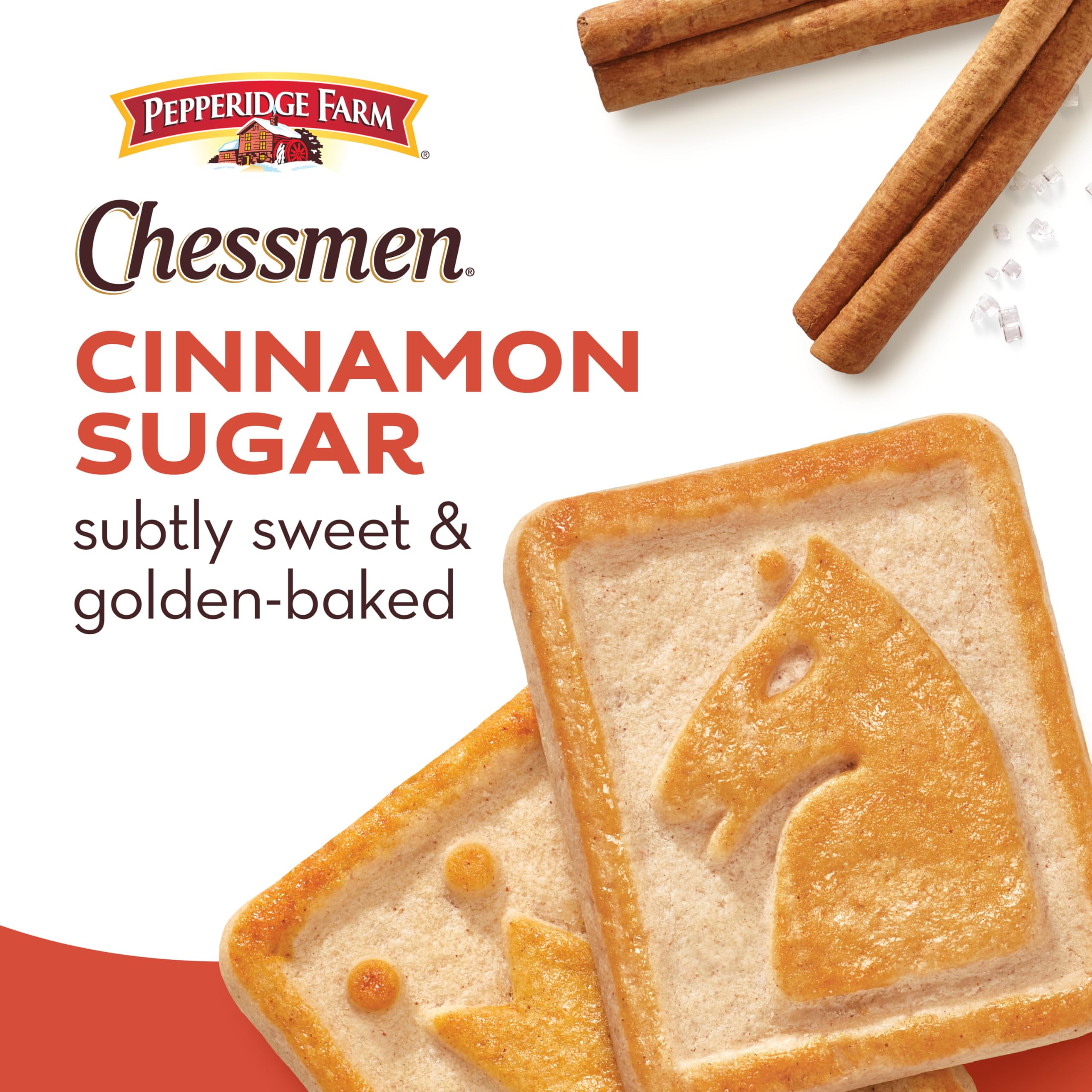 Pepperidge Farm Chessmen Cinnamon Sugar cookies golden-crisp texture and color