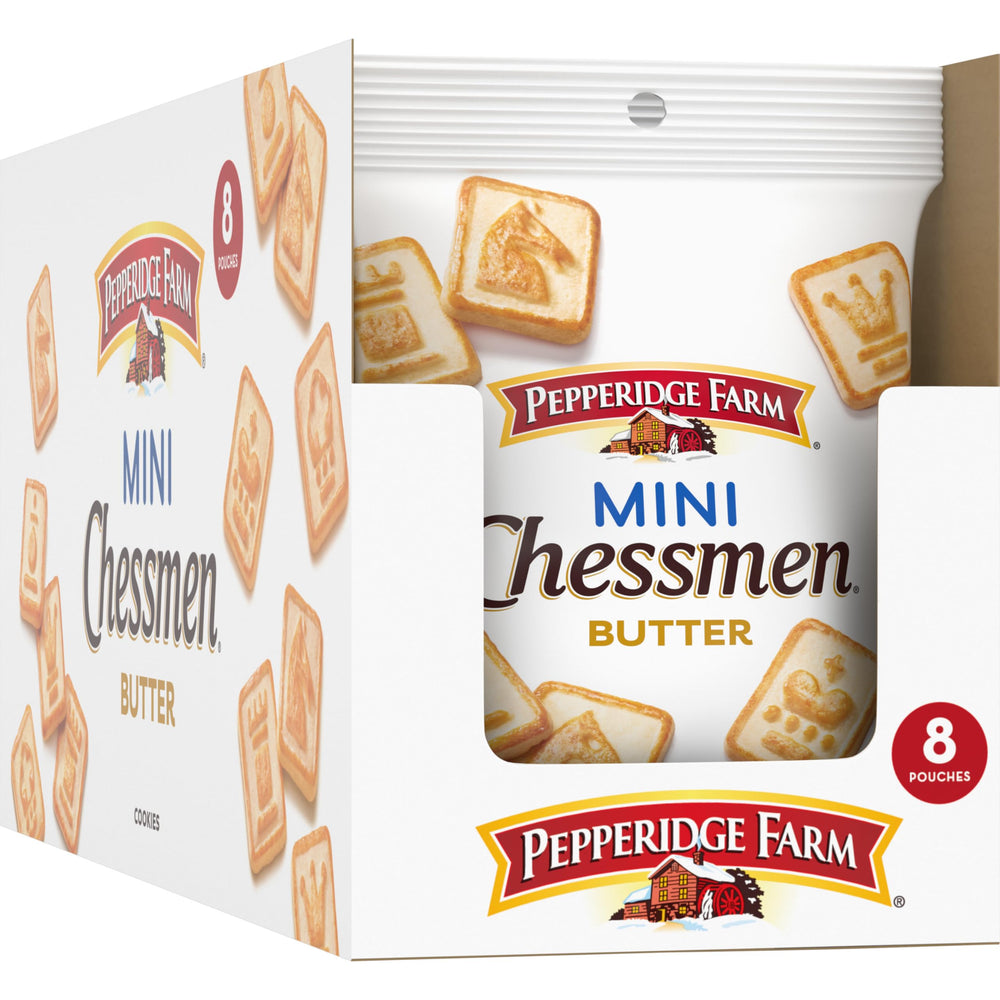 Tea-time moment with Chessmen Minis cookies and coffee