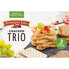 Pepperidge Farm Classic Water stacked thin crackers showing neutral base for toppings