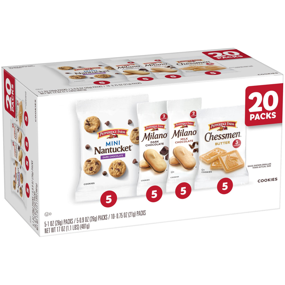 Pepperidge Farm Nantucket Mini Dark Chocolate Chip cookies in bite-sized packs