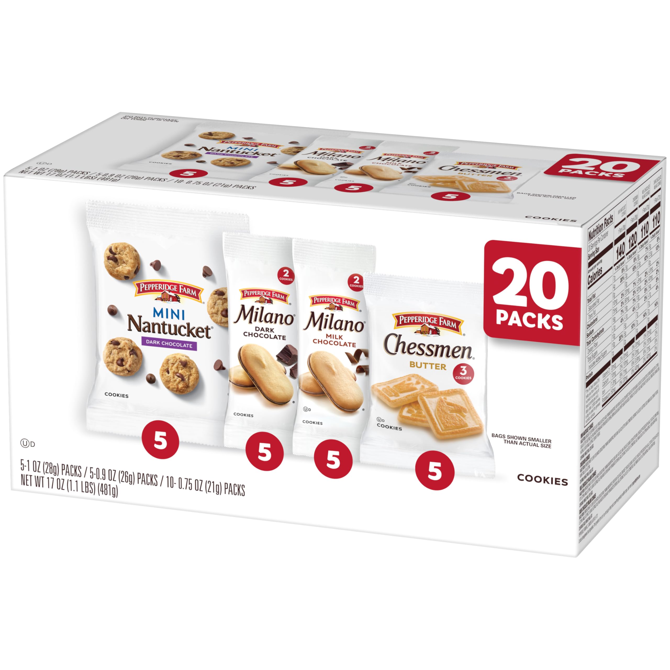 Pepperidge Farm Cookies snack packs on-the-go for quick treats