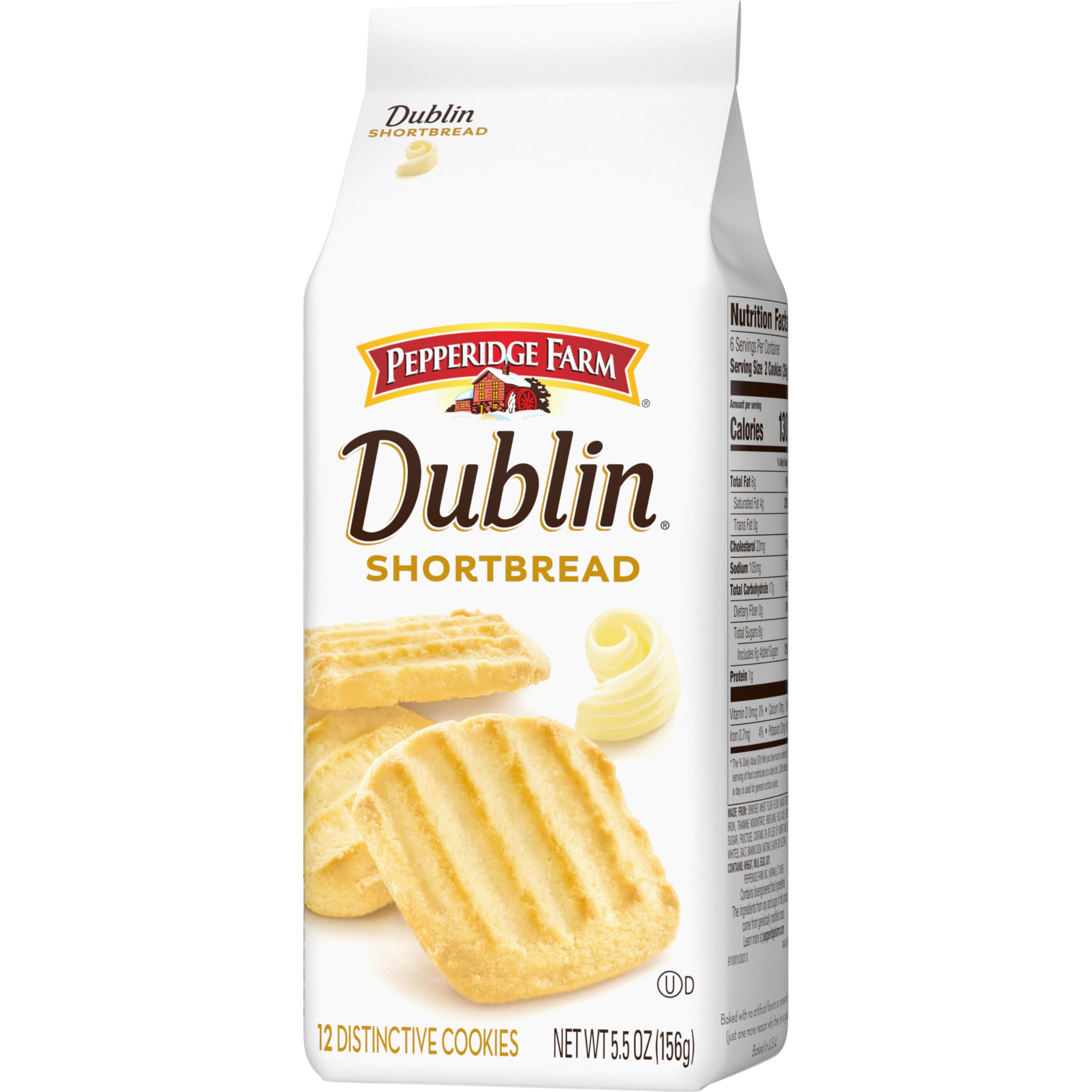 Pepperidge Farm Dublin Shortbread cookies—packaging design for easy storage.