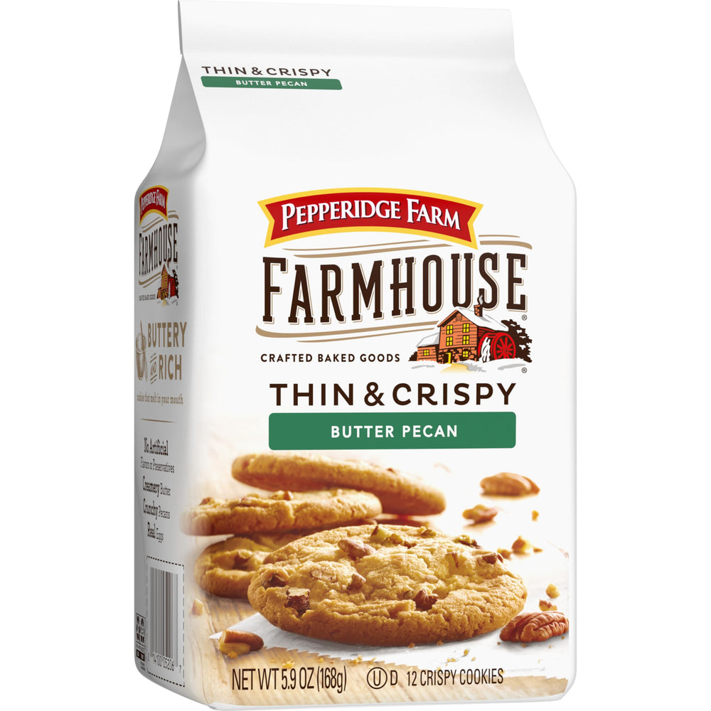 Crispy texture makes Pepperidge Farm Farmhouse Butter Pecan Cookies easy to share