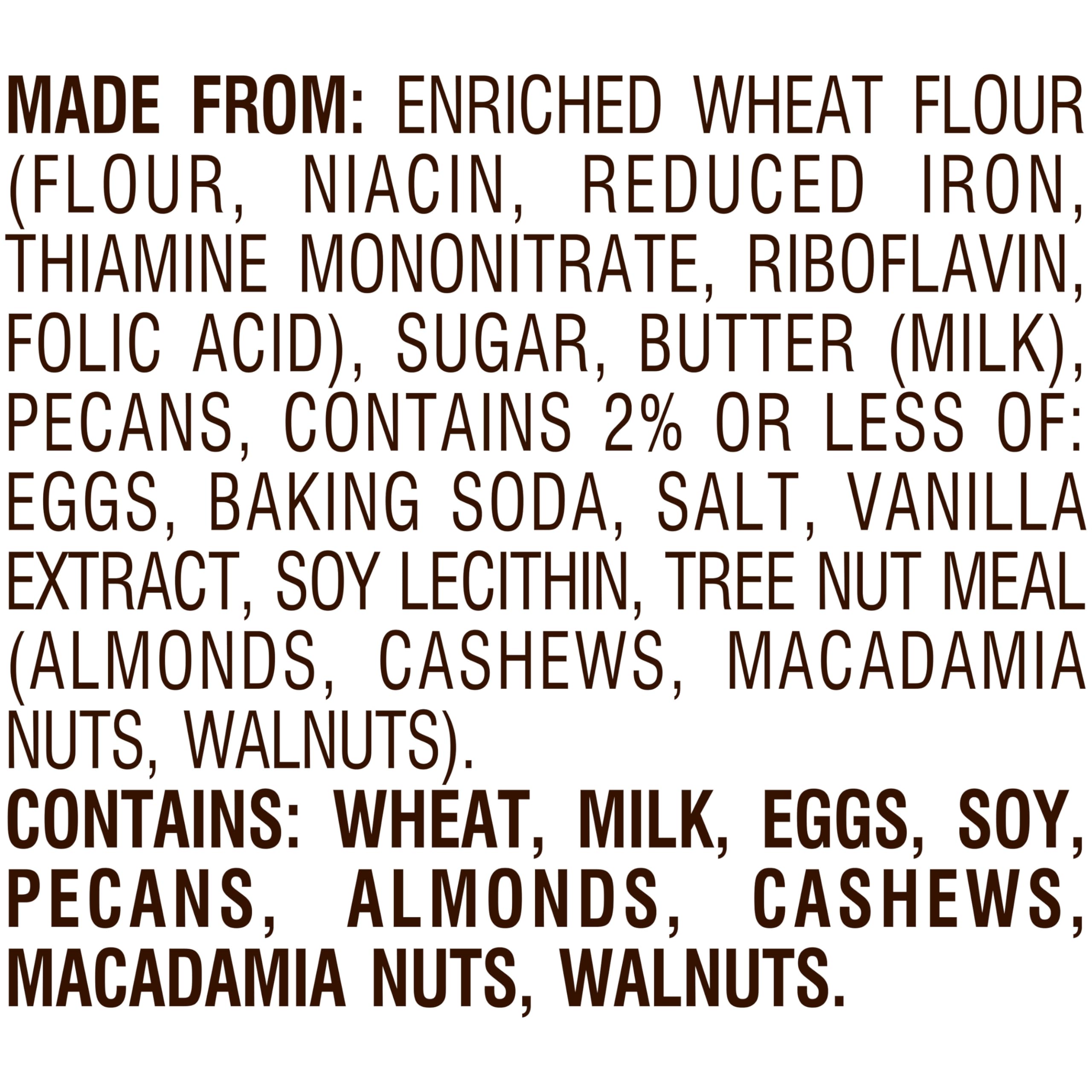 Thin crisp Pepperidge Farm Farmhouse Butter Pecan Cookies with melt-in-your-mouth feel