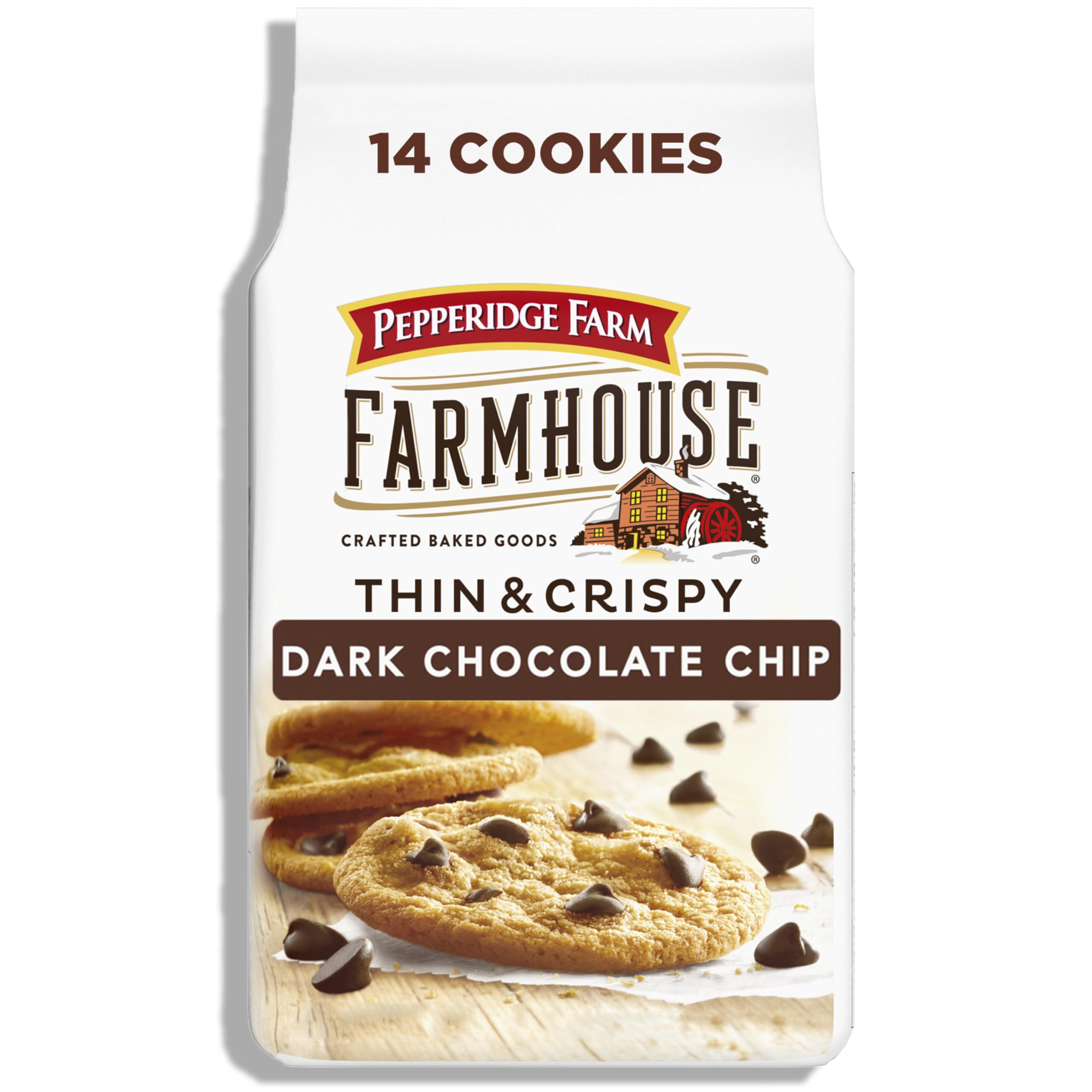 Pepperidge Farm Farmhouse thin and crispy cookies on a plate, ideal for sharing.