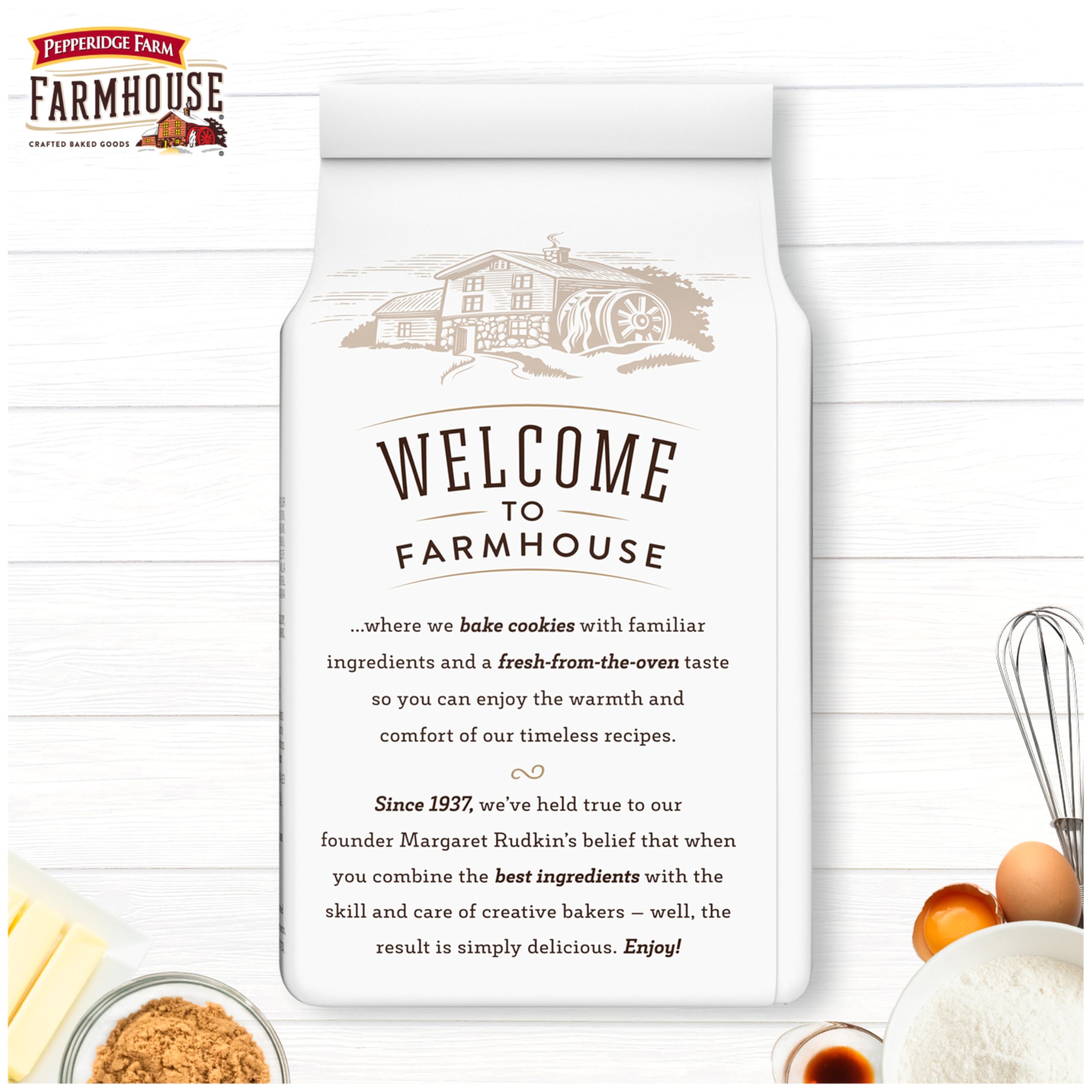 Creamery butter and real vanilla accompany these cookies for homemade-taste feel.