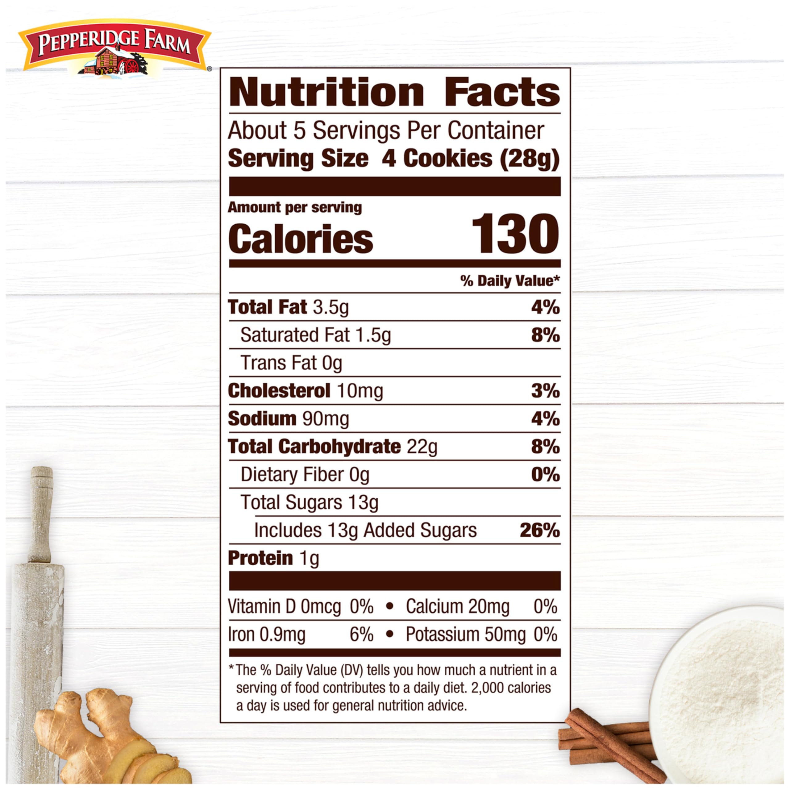 Pepperidge Farm Gingerman cookies deliver a crispy texture for a satisfying snack