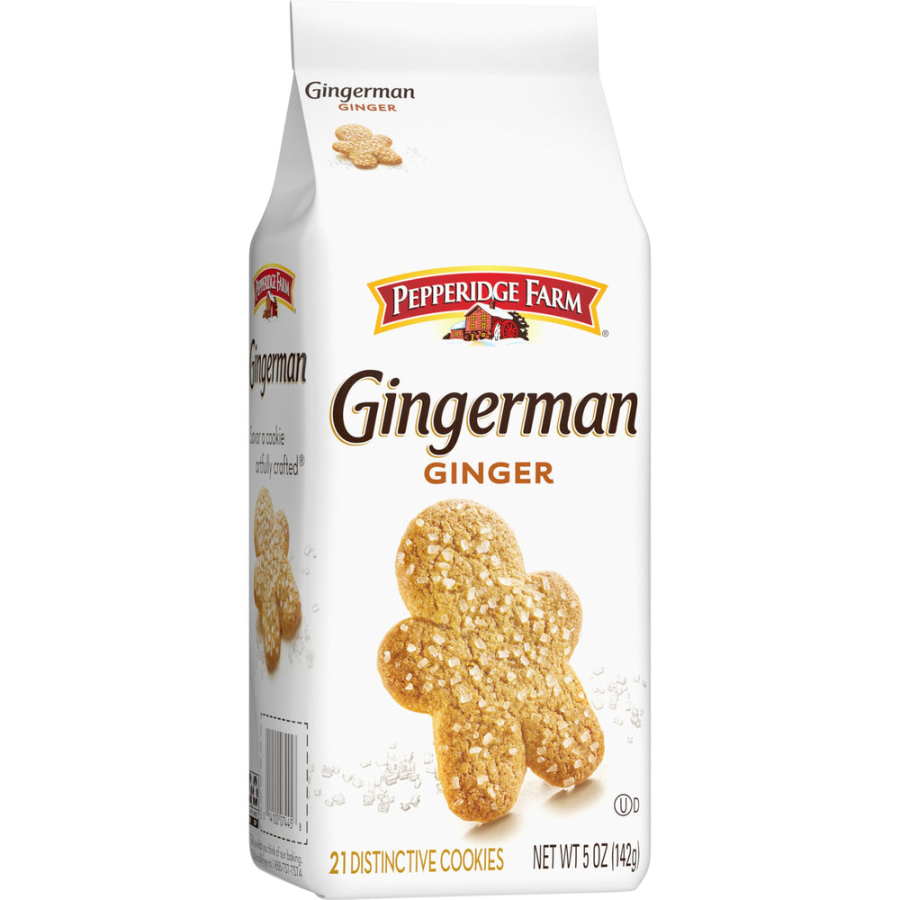 Golden-brown bake on Pepperidge Farm Gingerman cookies with crisp exterior