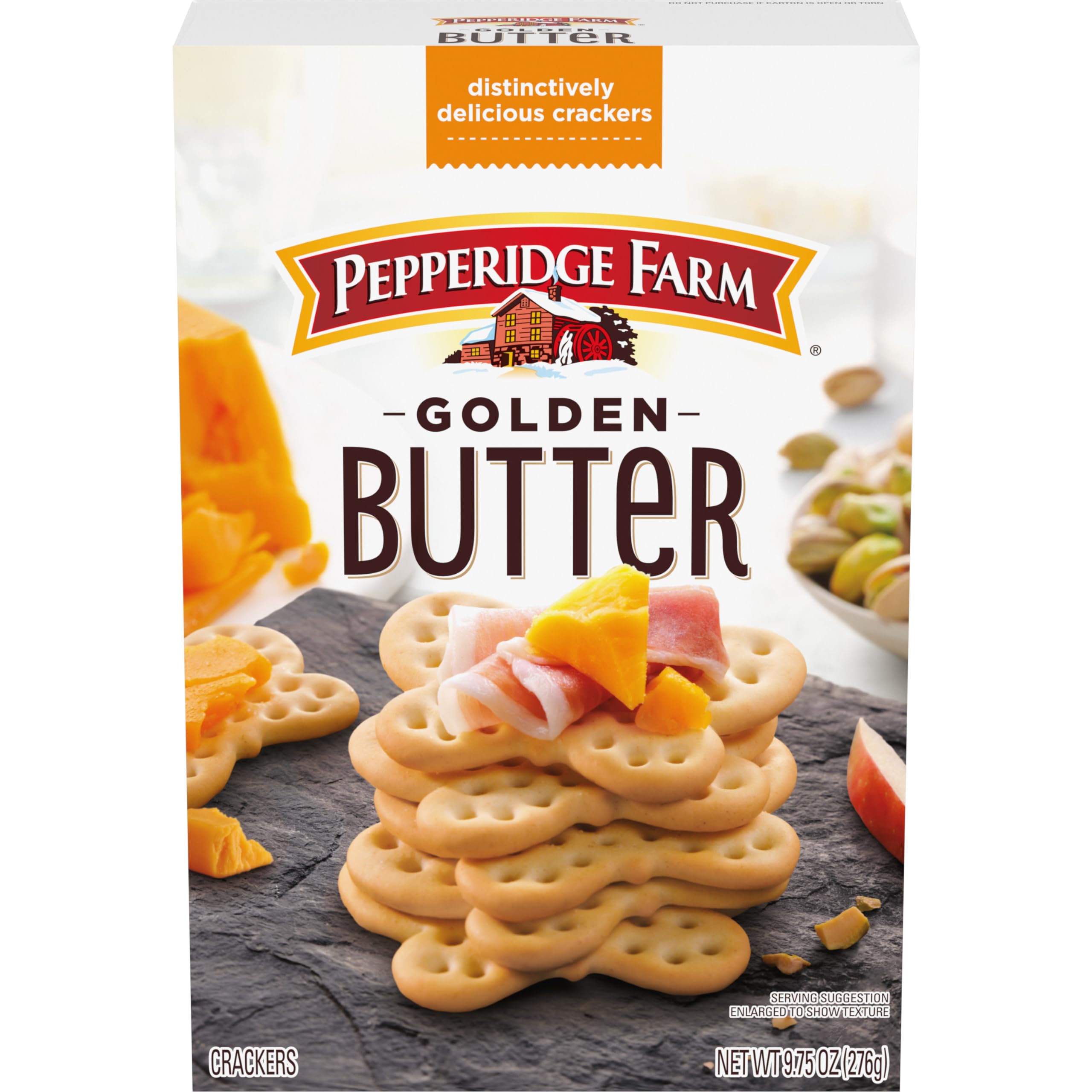 pepperidge farm front box showing product branding and serving suggestion, convenient pantry staple