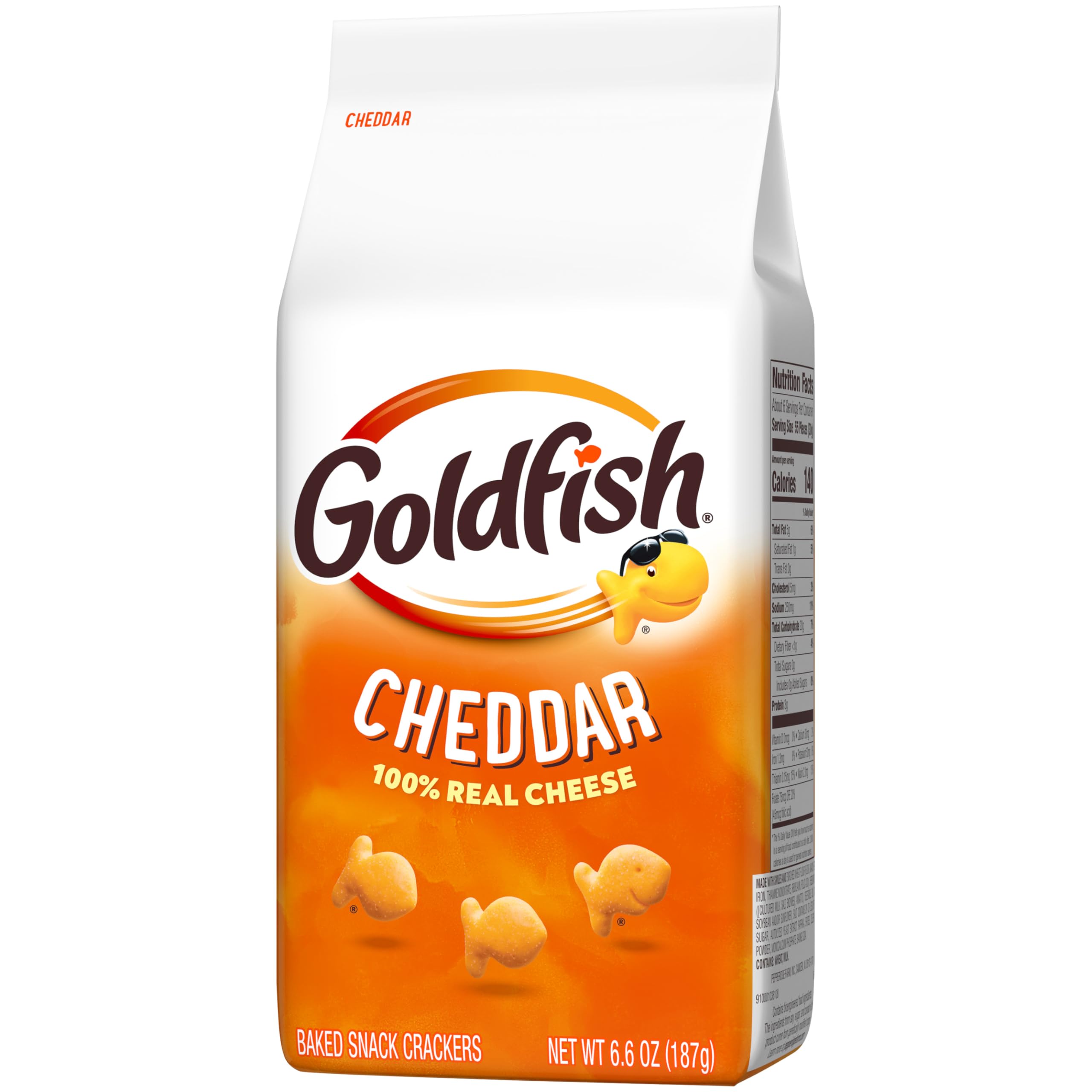 Pepperidge Farm Goldfish on-the-go snack in backpack pocket for travel convenience