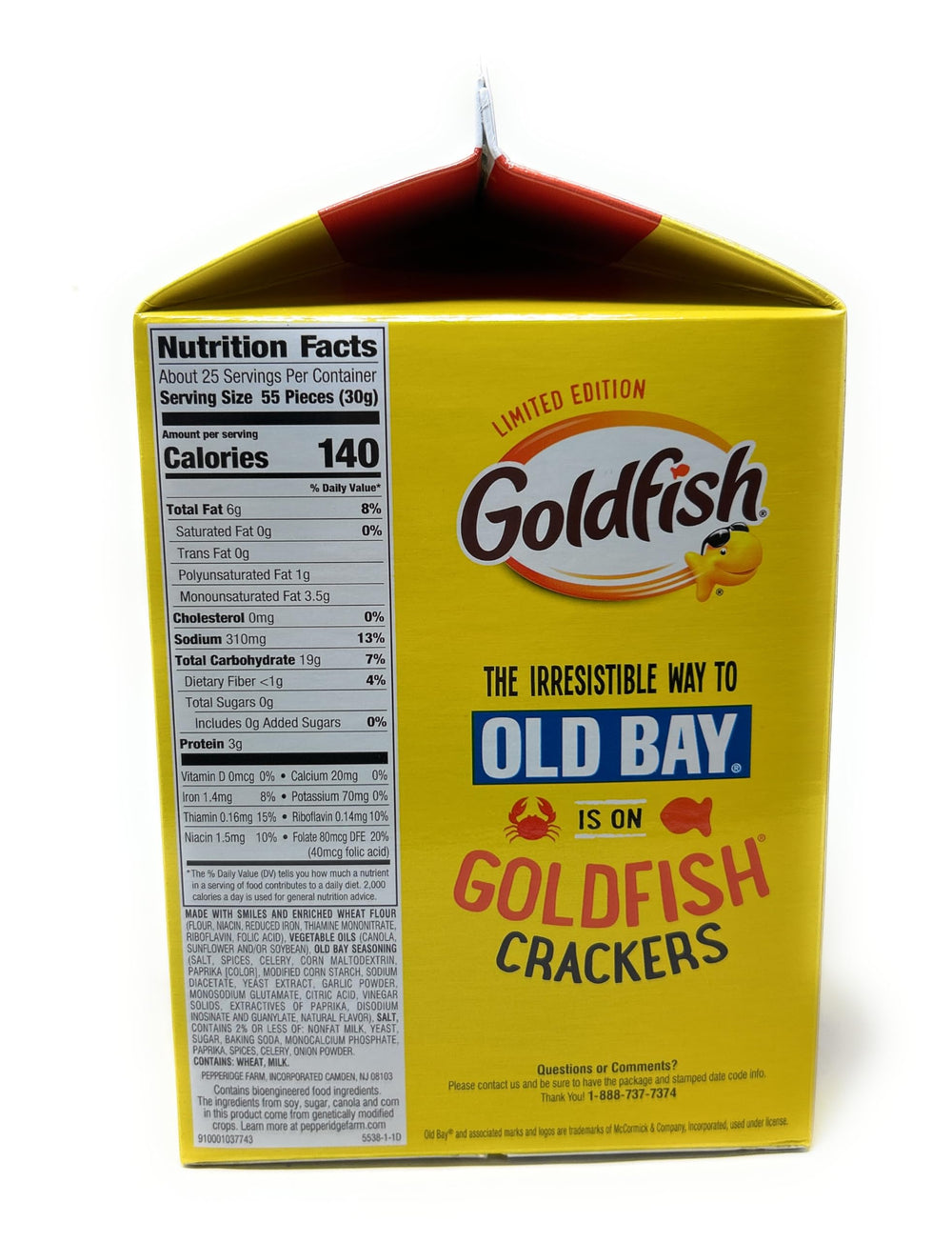 Pepperidge Farm Goldfish Old Bay in a bowl served for sharing at a gathering