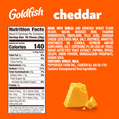 Pepperidge Farm Goldfish open bag with crackers visible ideal for packing lunches