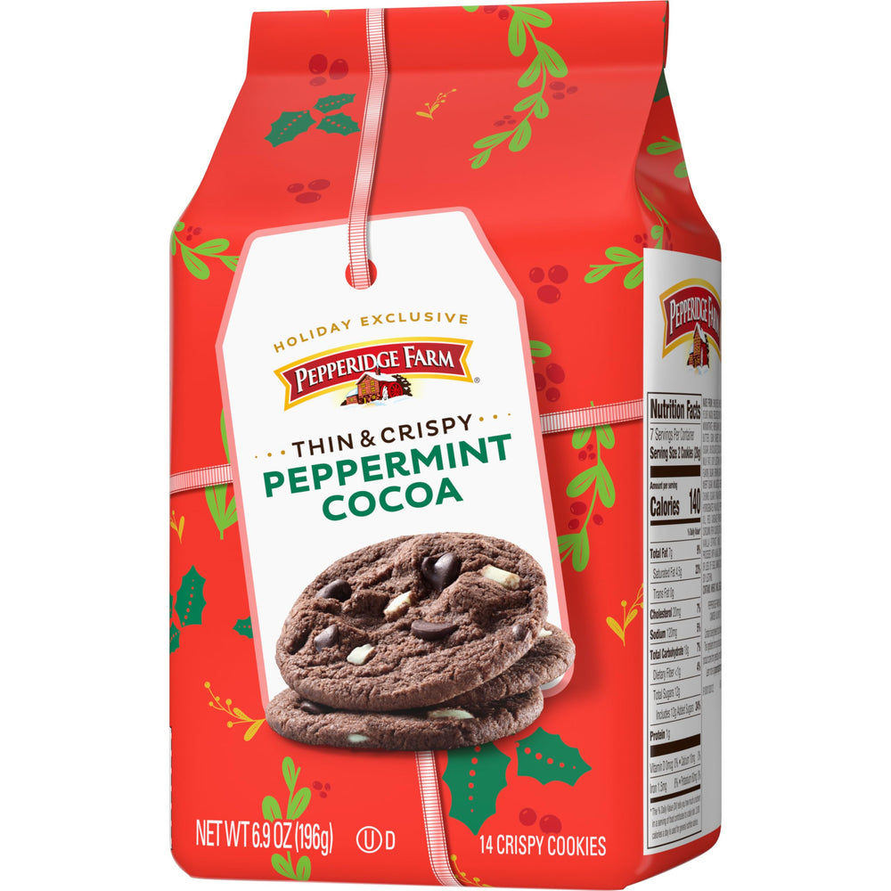 Pepperidge Farm holiday party platter with Peppermint Cocoa Cookies