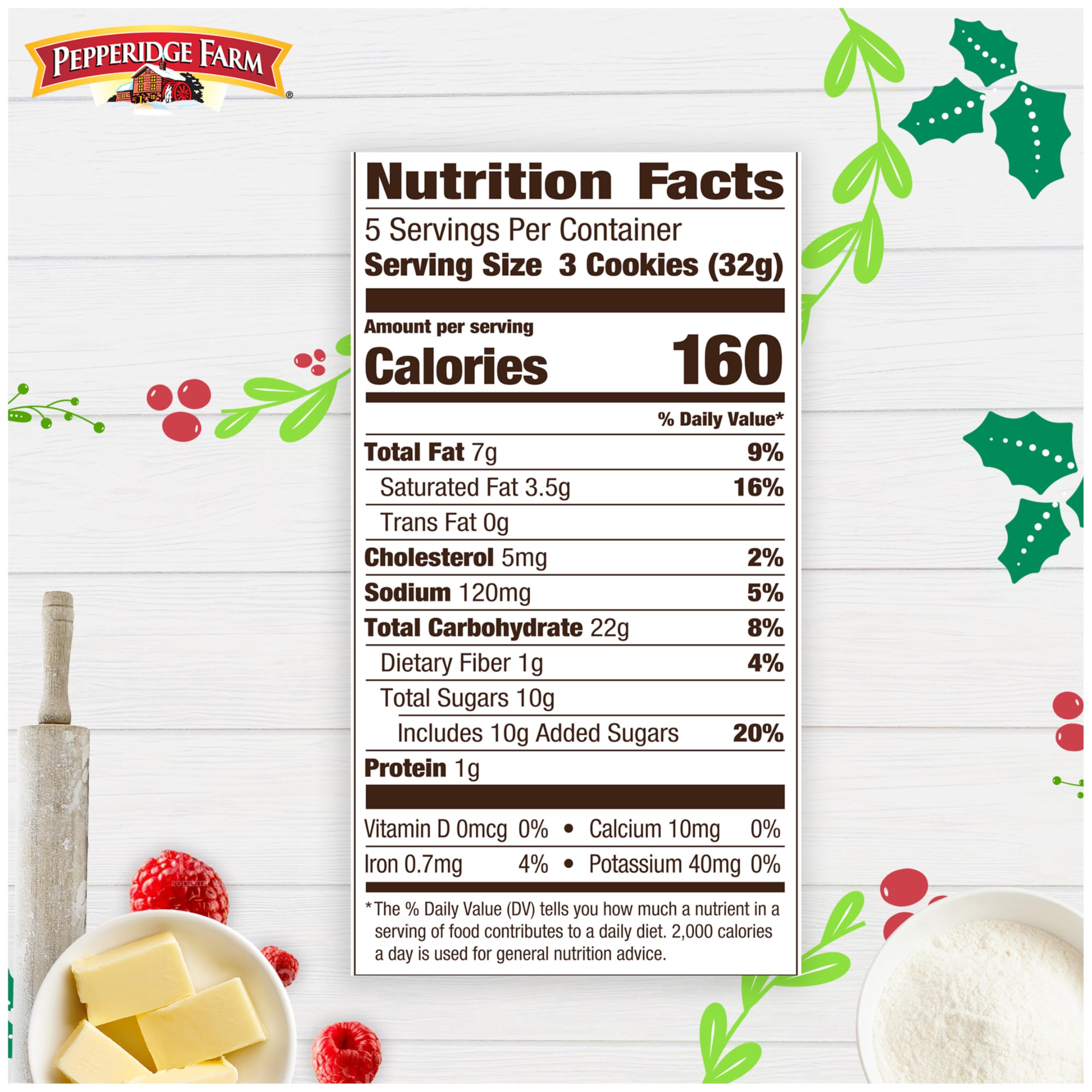 pepperidge farm cookie close-up showing shortbread texture, highlights crisp buttery bite