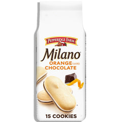 Pepperidge Farm Milano Cookies Chocolate Orange bag on display, ideal for a relaxing break