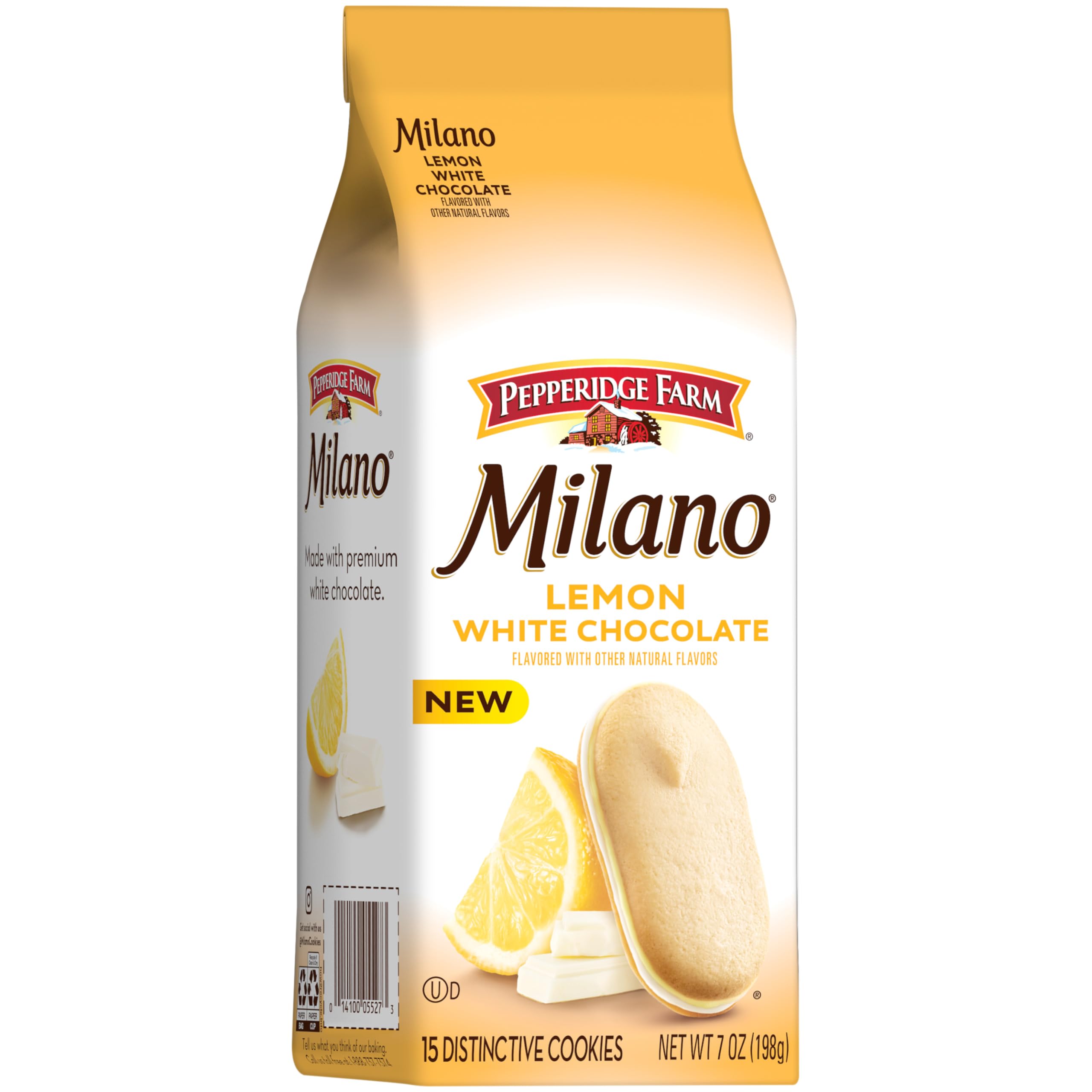 Tea time snack featuring Milano cookies with lemon and white chocolate balance